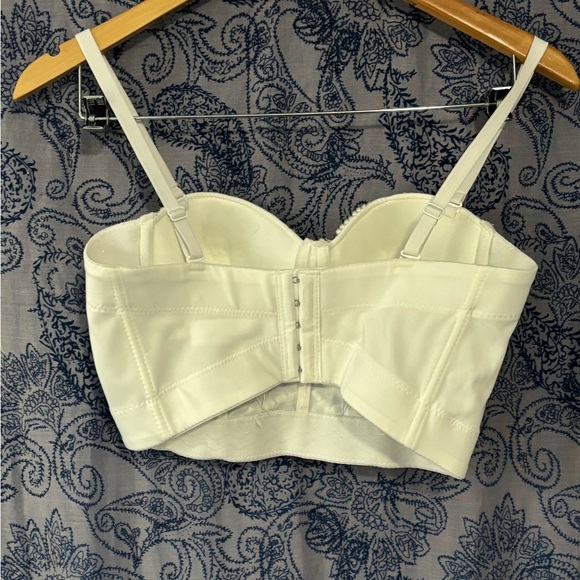 {SHEIN} Faux Pearl Beaded Bustier Corset Cami Top Women's size S - Picture 6 of 10